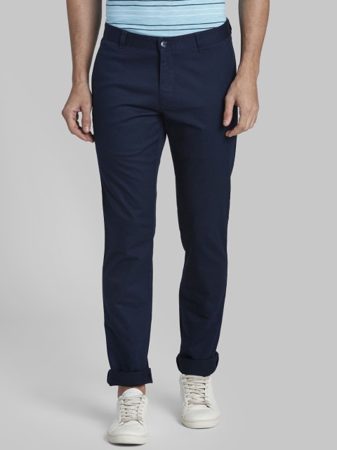 

Parx Men Blue Tapered Fit Solid Regular Trousers