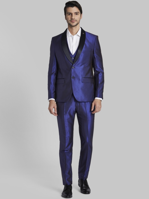 

Parx Men Purple Solid Regular-Fit Tuxedo Suit