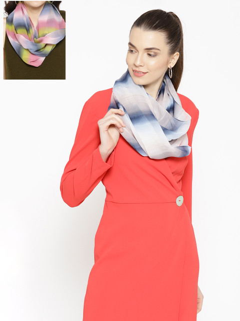 

Trend Arrest Women Pack Of 2 Striped Scarves, Multi