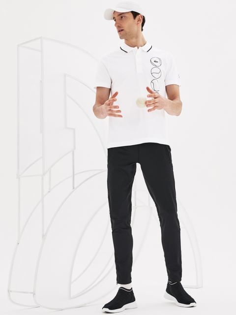 

Lacoste Men White Printed Polo Collar T-shirt