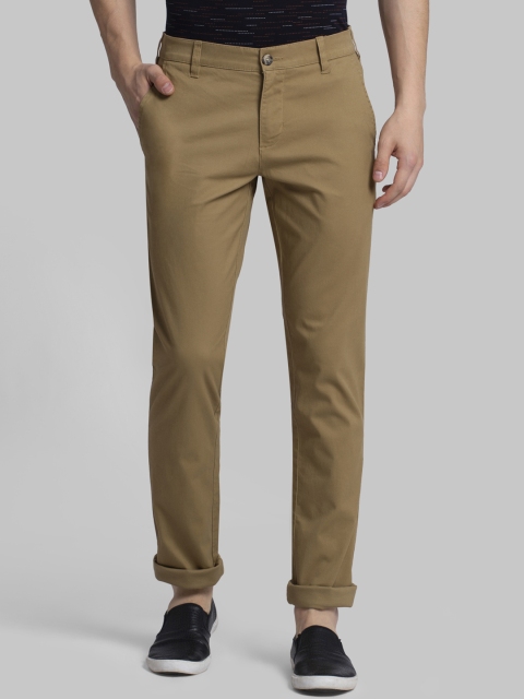 

Parx Men Khaki Tapered Fit Solid Regular Trousers
