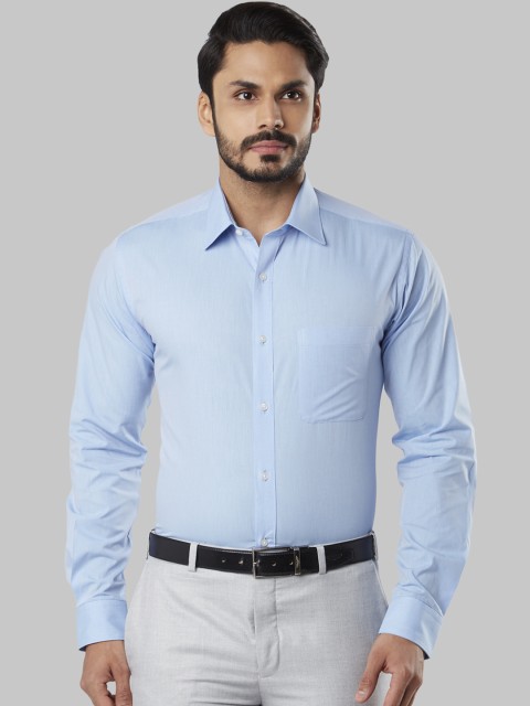 

Raymond Men Blue Slim Fit Solid Formal Shirt