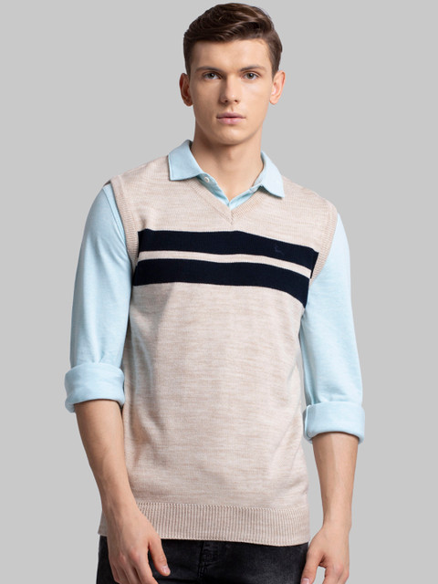 

Parx Men White Striped Sweater