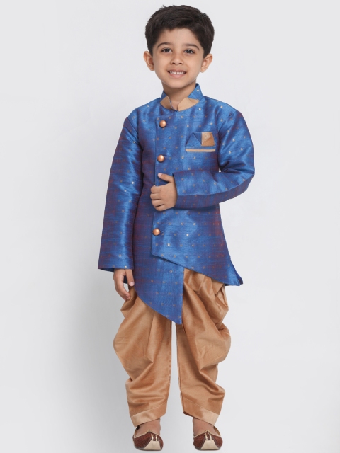 

JBN Creation Boys Blue & Brown Sherwani Set