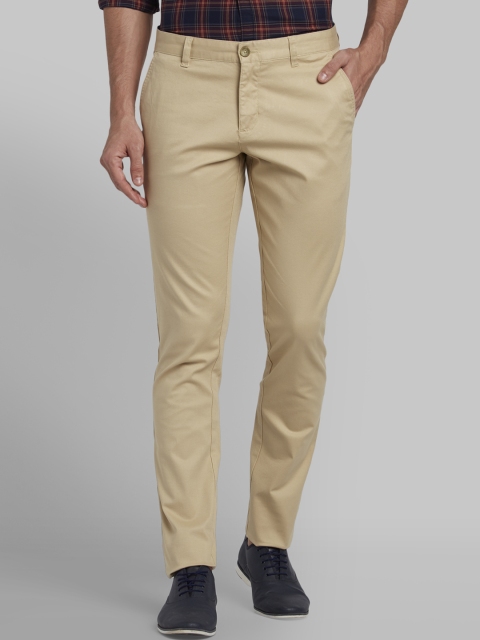 

Parx Men Beige Tapered Fit Solid Regular Trousers