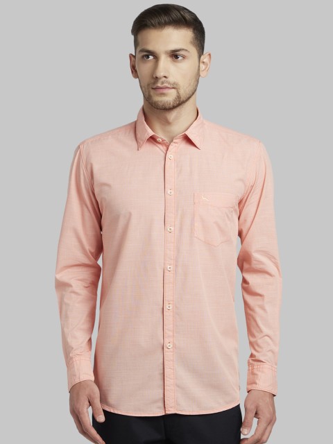 

Parx Men Orange Slim Fit Solid Casual Shirt
