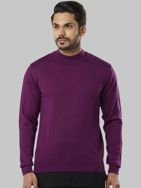 

Raymond Men Maroon Solid Sweater