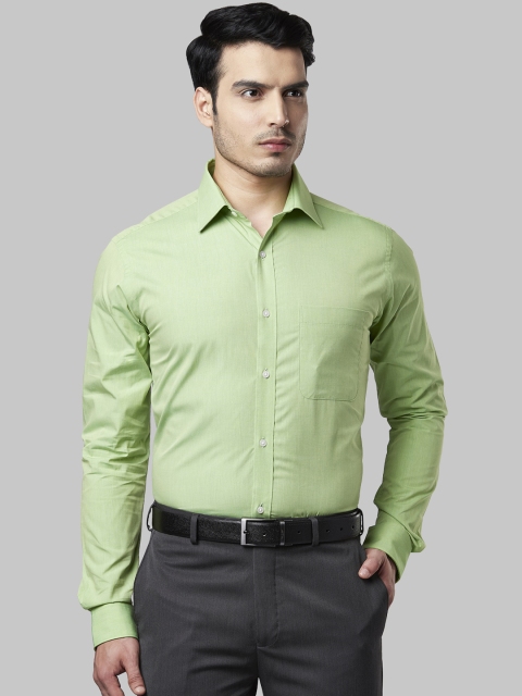 

Raymond Men Green Slim Fit Solid Formal Shirt