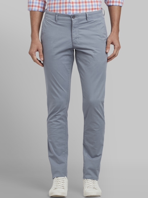 

Parx Men Grey Tapered Fit Solid Regular Trousers