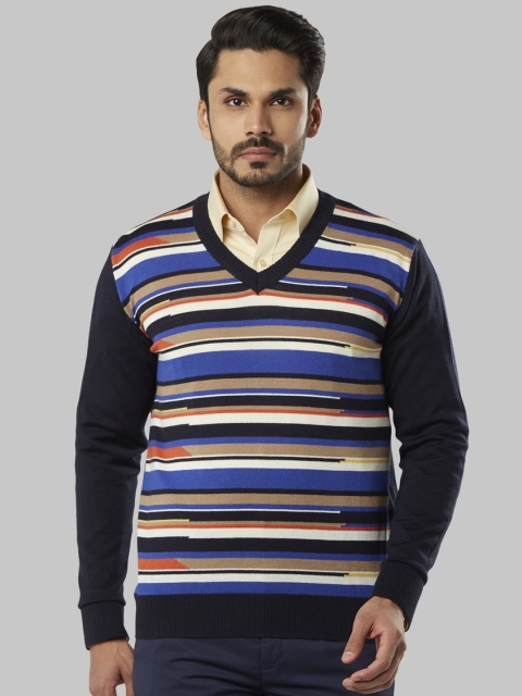

Raymond Men Multicoloured Solid Sweater, Multi