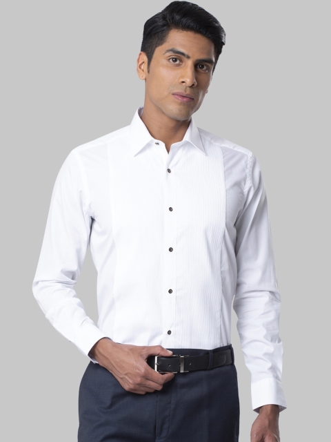 

Raymond Men White Regular Fit Solid Party Shirt