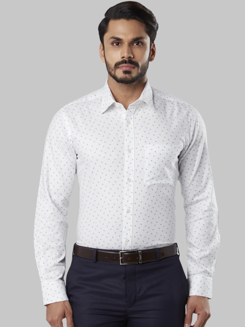 

Raymond Men White Regular Fit Printed Formal Shirt