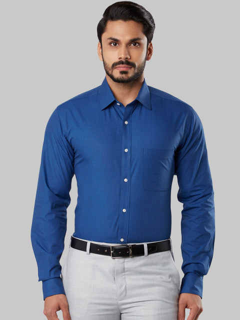 

Raymond Men Blue Slim Fit Solid Formal Shirt