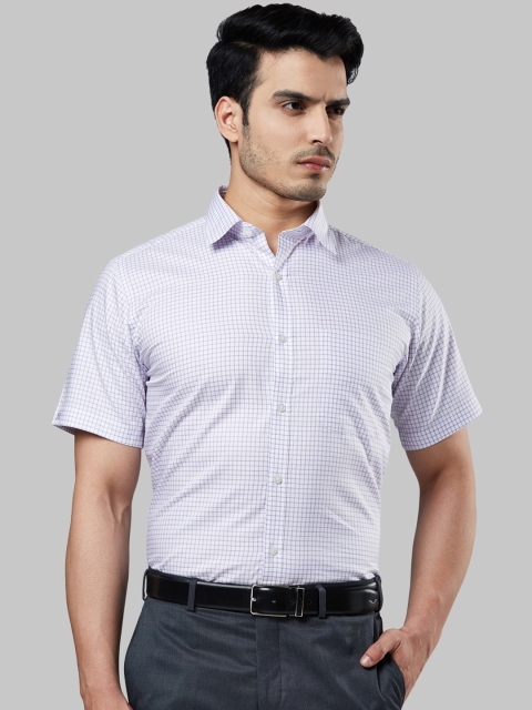 

Raymond Men Purple Regular Fit Checked Formal Shirt