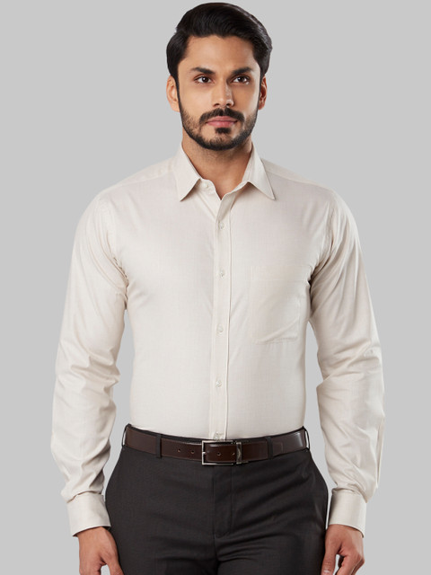 

Raymond Men Cream-Coloured Slim Fit Solid Formal Shirt