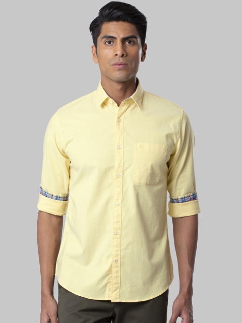 

Raymond Men Yellow Slim Fit Solid Casual Shirt