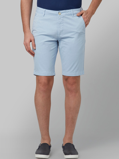 

Park Avenue Men Blue Solid Slim Fit Regular Shorts