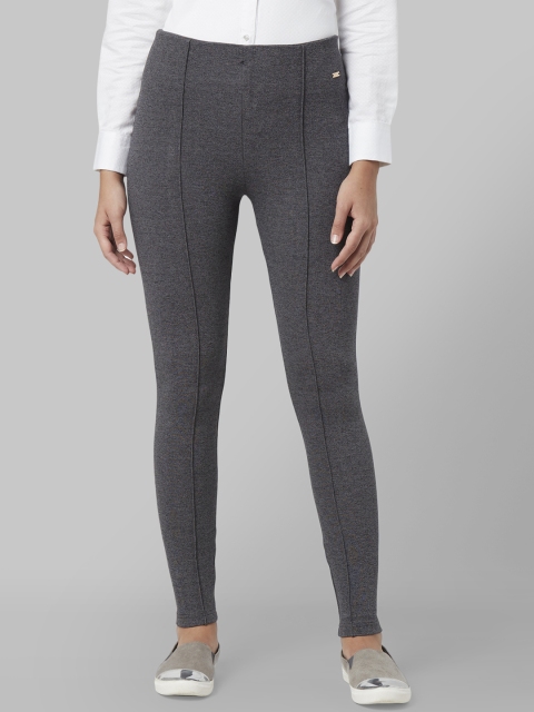 

Park Avenue Women Grey Skinny Fit Solid Regular Trousers