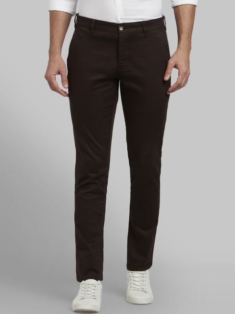 

Parx Men Brown Tapered Fit Solid Regular Trousers