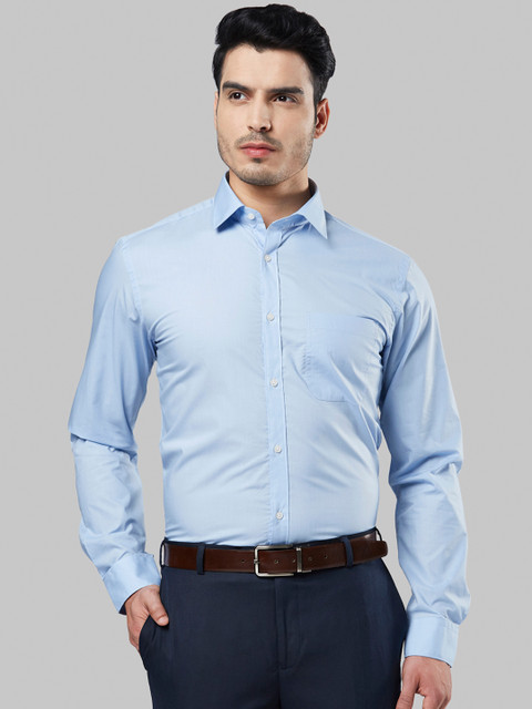 

Raymond Men Blue Slim Fit Solid Formal Shirt