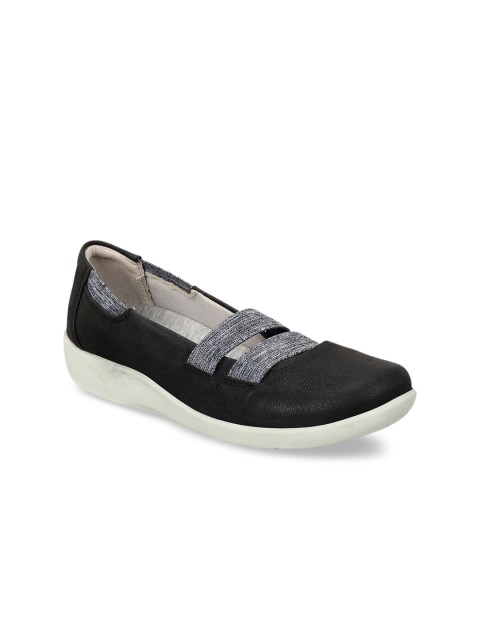 

Clarks Women Black Slip-On Sneakers