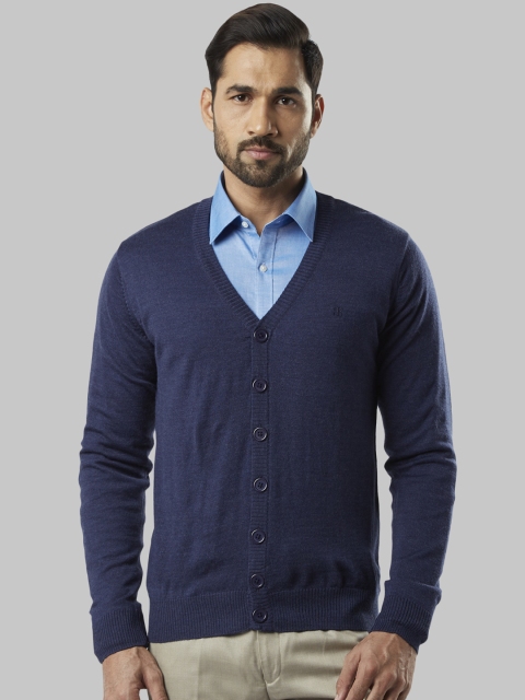 

Raymond Men Blue Solid Sweater