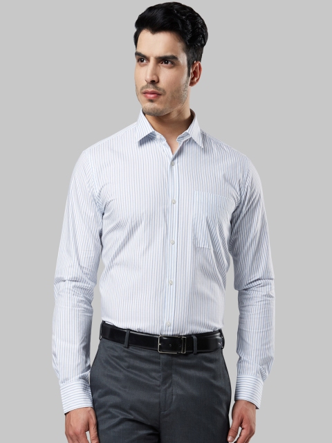 

Raymond Men Blue & White Regular Fit Striped Formal Shirt