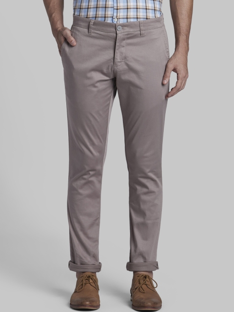 

Parx Men Grey Tapered Fit Solid Regular Trousers