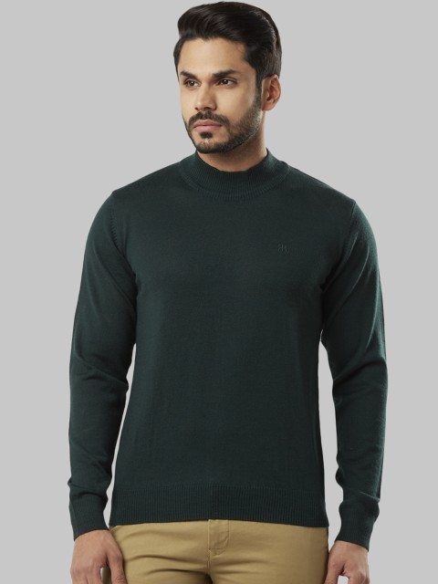 

Raymond Men Green Solid Sweater