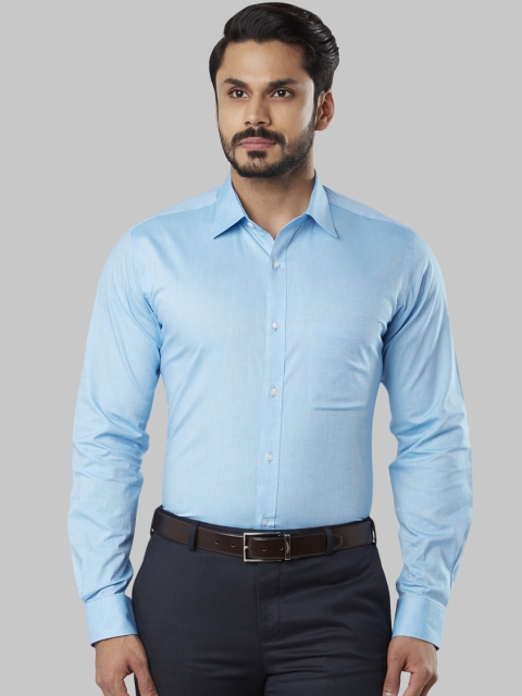 

Raymond Men Blue Slim Fit Solid Formal Shirt