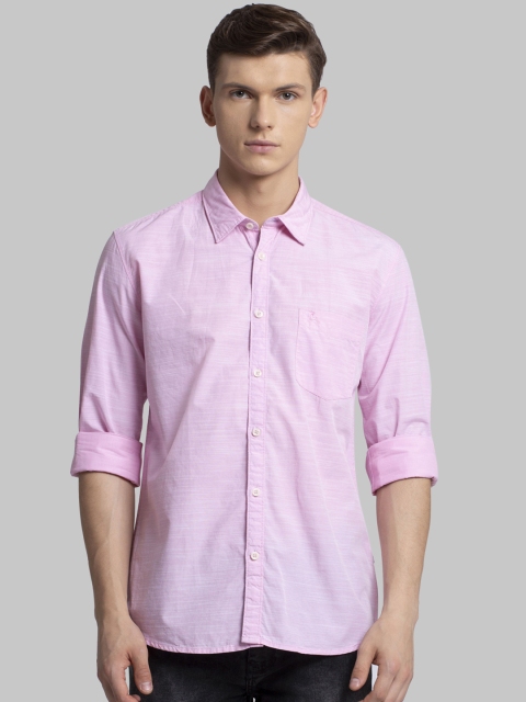 

Parx Men Pink Slim Fit Solid Casual Shirt