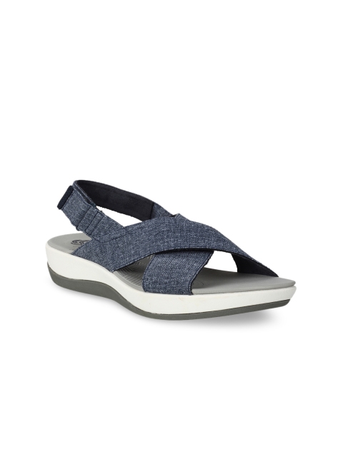 

Clarks Women Navy Blue Flatforms