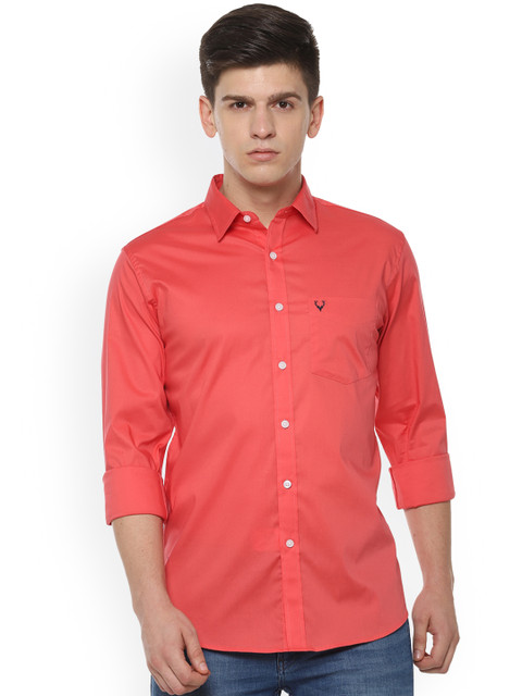 

Allen Solly Men Pink Regular Fit Solid Casual Shirt