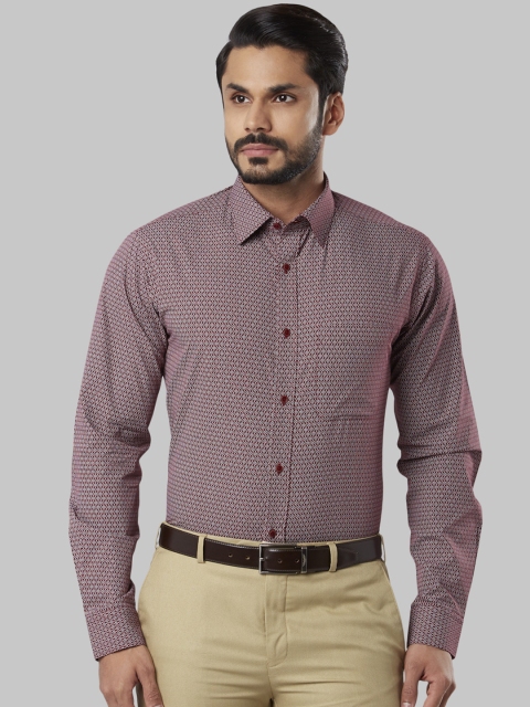 

Raymond Men Maroon Slim Fit Printed Formal Shirt