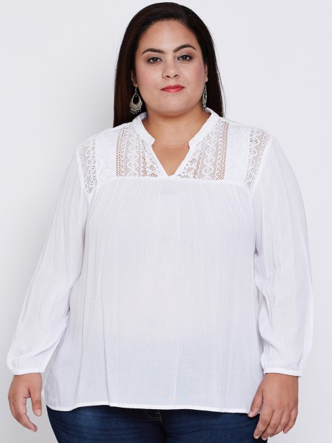

Oxolloxo Women White Self Design Top