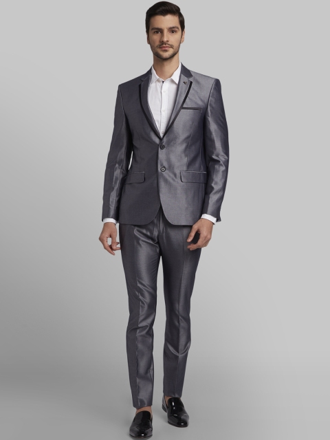 

Parx Men Grey Solid Regular-Fit Single-Breasted Formal Suit