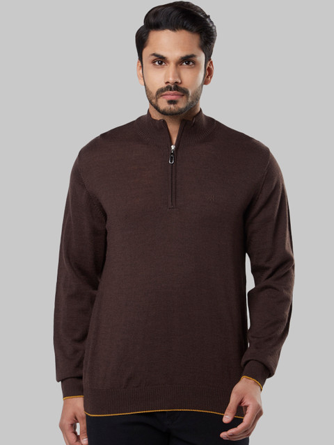 

Raymond Men Brown Solid Sweater