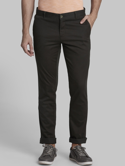 

Parx Men Olive Green Tapered Fit Solid Regular Trousers