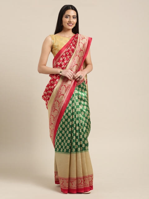 

KALINI Red Woven Design Poly Silk Saree