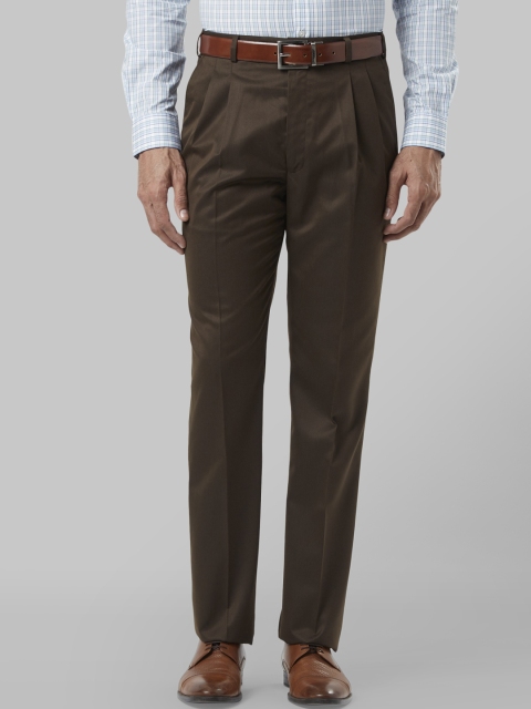 

Raymond Men Brown Regular Fit Solid Formal Trousers