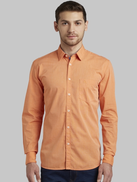 

Parx Men Orange Slim Fit Solid Casual Shirt