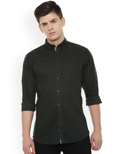 

Allen Solly Men Black & Green Regular Fit Printed Casual Shirt
