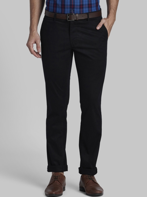 

Parx Men Black Tapered Fit Solid Regular Trousers