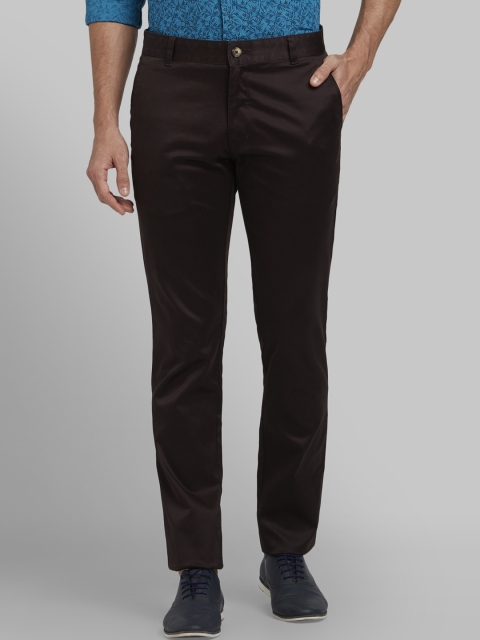 

Parx Men Brown Original Slim Fit Solid Regular Trousers