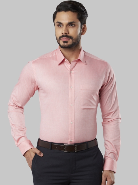 

Raymond Men Peach-Coloured Slim Fit Solid Formal Shirt