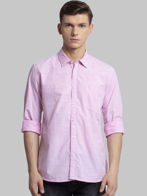 

Parx Men Pink Slim Fit Solid Casual Shirt