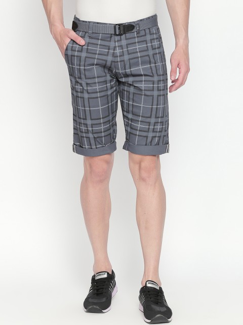 

beevee Men Grey Printed Regular Fit Regular Shorts