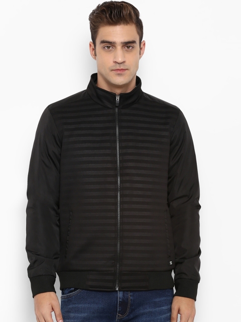 

Parx Men Black Striped Jacket
