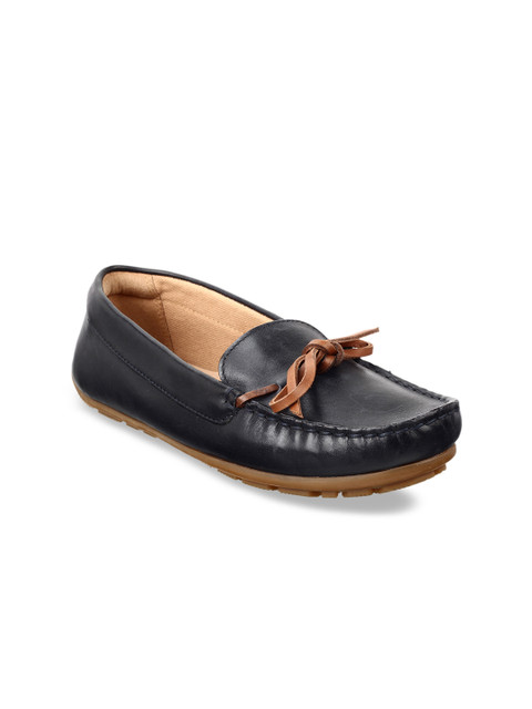 

Clarks Women Navy Blue Leather Loafers