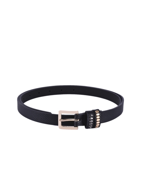 

BuckleUp Women Black Solid Belt